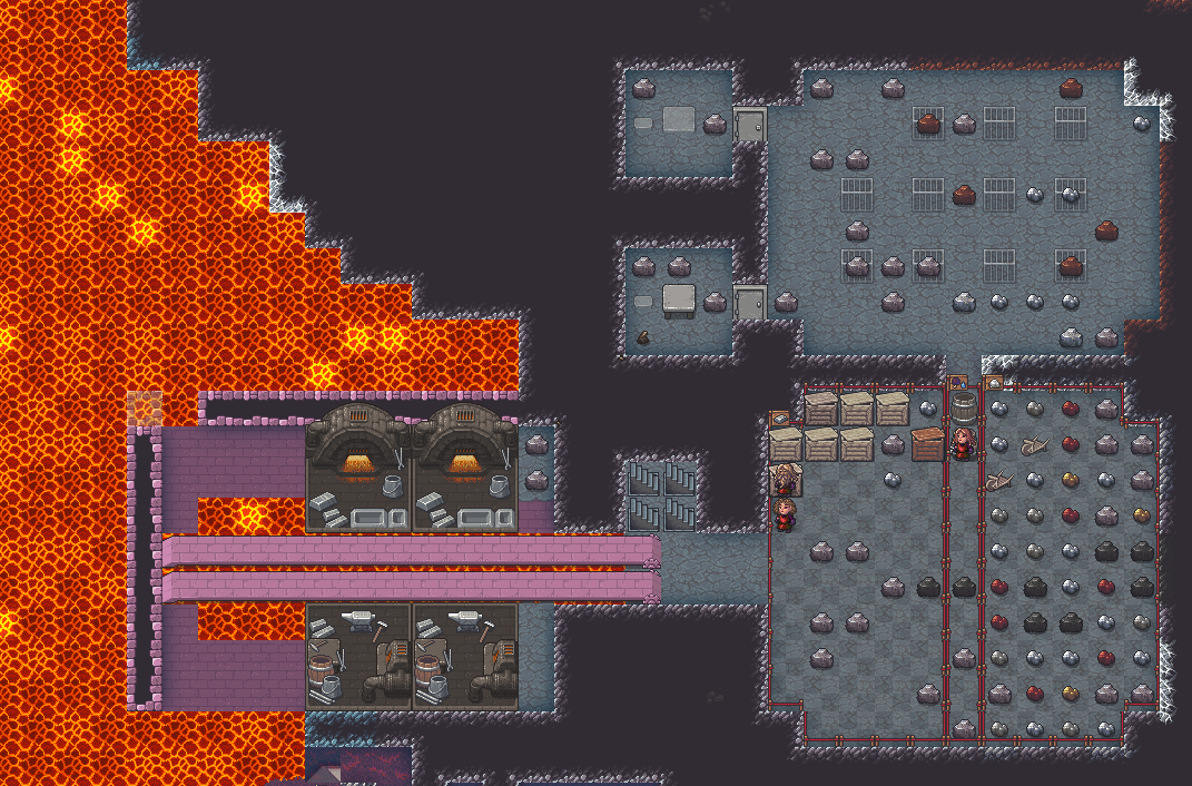 Magma pier is complete, dungeon the east